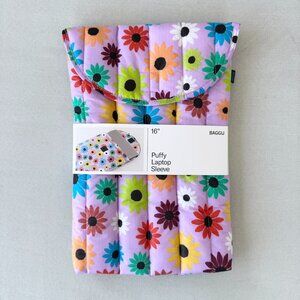 New Baggy Puffy Laptop Sleeve 16 Inch Wild Daisy Print